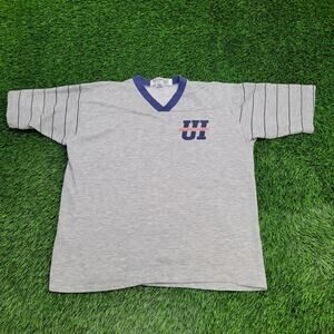 Vintage University-of Illinois Shirt Large 22x24 Gray Blue